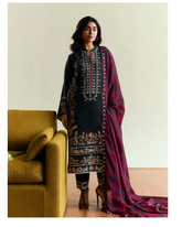 3-PC Unstitched Embroidered Lawn Coco By Zara Shahjahan | VELOUR-D2
